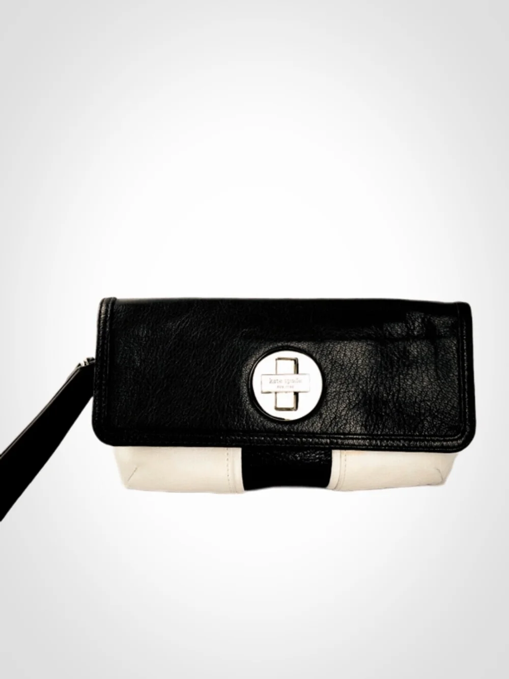 HTF KATE SPADE HTF VTG DELANEY BROWN & CREAM LEATHER BAG & WALLET/CLUTCH SET